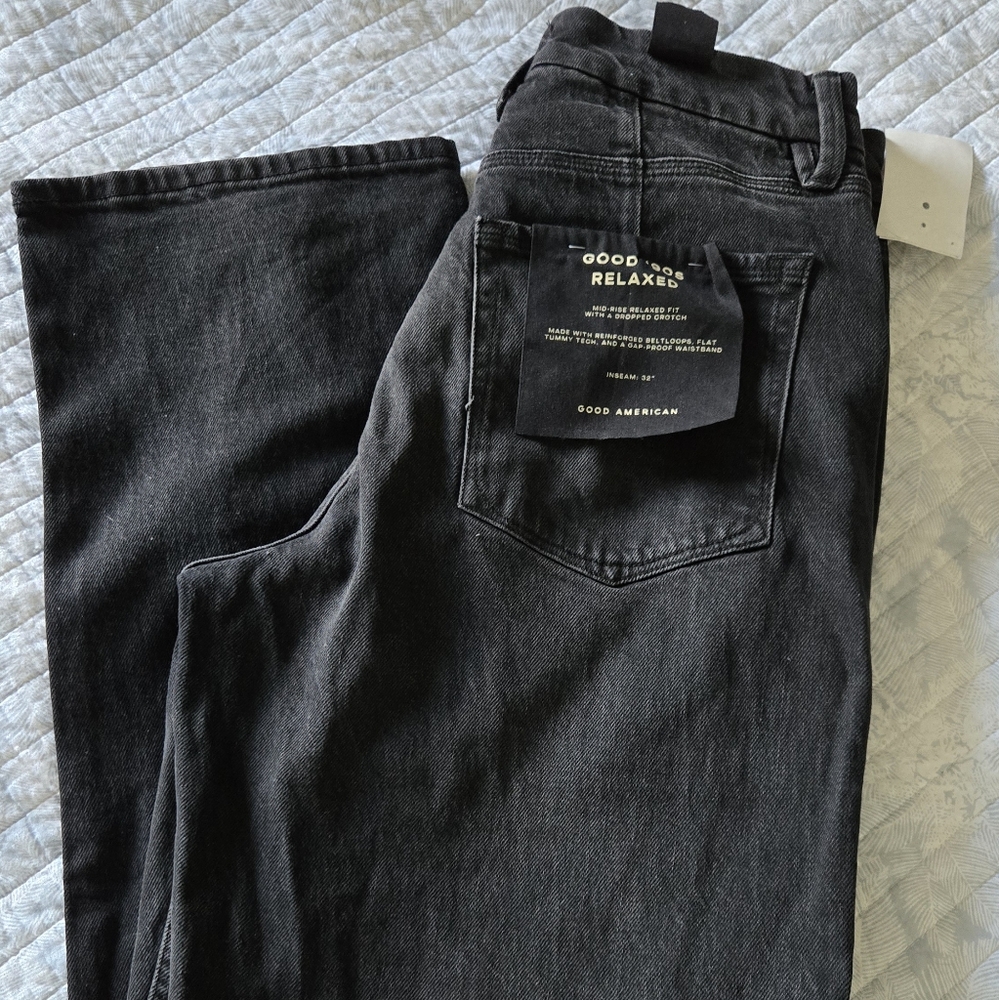 Good American Charcoal GOOD 90s Relaxed Jeans